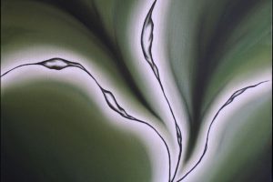 This abstract piece by Washougal artist Beth Flannigan, "reminds me of the veins of a leaf," she said.