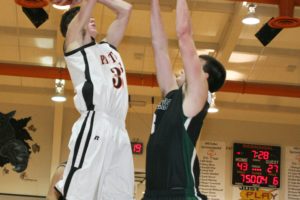 Kevin Monsrud and the hungry Panthers feasted on the Woodland Beavers Thursday, at Washougal. The Panthers sunk their teeth into a 67-39 victory.