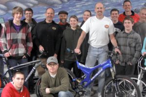 The Clark County Mud Slingers are excited to be a part of the brand new Washington High School Cycling League. Pictured in the back row (left to right): Alex Visser, Billy Waring, Michael Williams, Ed Fischer, Brian Hart, Sharon Hart, Hannah Hart, Bill Waring, Scott Trautman, Dave Webb, Corey Craig, Terry Craig and Rachel Trautman. In the front (left to right): Dara Hartman, Zach Vergillo and Sean Vergillo.