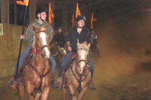 The Washougal High School drill team finished just four points shy of first place at the first meet of the season. Riders are Emily Carroll, Missy Knapp, Rachel Nelson, Shelby DeLong, Maddy Kitchen, Nina Pawelzick and Tenley Stedman.