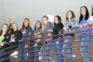 A group of eighth-graders are among the students helping to put on the upcoming 5K Walk/Run for Prevention on Saturday at Skyridge Middle School. Pictured above are (left to right) Nikki Apperson, Paige Spring, Morgan Hubbell, Taylor Clements, Micaela Healea, Cassidy Gordon, Rachel Case, Kaitlyn Pellens, Brooke Jackson and Elaine Hunt.