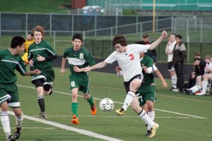 Riel Lord (3) keeps the ball rolling for Washougal Thursday, at Fishback Stadium. The Panthers won 10-0.