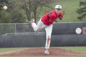 After no-hitting Mollala on March 19, Camas High School senior pitcher Kurt Yinger tossed another five scoreless innings against Hudson's Bay Wednesday, in Camas.