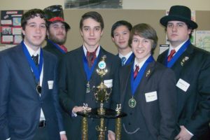 CHS students (l-r) Jacob Freedman, Chris Grote, Captain Ryan Gompertz, Nicholas Lim, Alec Maier, and Chris Emmet successfully defended their state title at the tournament in Richland, Wash. last month.