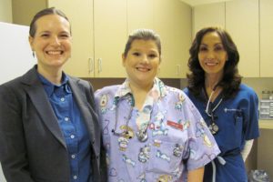 Sarah Russell (left), an advanced nurse practitioner, is the co-owner and medical director of Grass Valley Medical Clinic, in Camas. She specializes in family practice. The clinic's staff includes Medical Assistant Cari Lange (center) and Registered Nurse Maree Purdy (right).