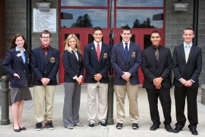 Camas High School DECA recently competed at the International Career Development Conference in Florida. Pictured left to right are: Keira Alkema, David Meyer, Sara Slayton, Evan Klein, Scott Feather, Elijah Kent and Chad Wiley.