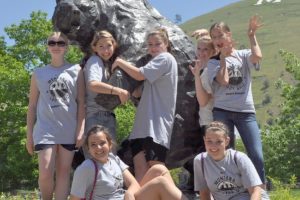 The Future Lady Panthers basketball team recently traveled to a week-long camp at the University of Montana. Back row, from left, are Taylor Brown, Haley Briggs, Alyssa Blankenship, Crystal Chase and Alissa Lenczowski. Front row, from left, are Brenna Vargo and Sierra Carrol.