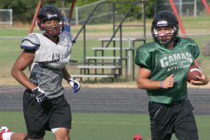 Papermaker seniors Jonathan Warner (left) and Tony Genarro (right) are ready to define a new brand of Camas attitude Friday, when Timberline comes to town.