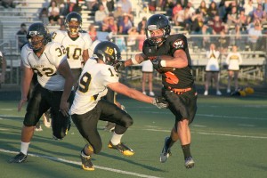 Sam O'Hara (3) makes his way into the end zone for the Washougal football team Friday, at Fishback Stadium.