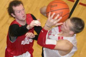 Camas High School seniors Marc Eppinger and Jacob Kaler (left to right) hope to leave a legacy on the hardwood for the Papermakers.