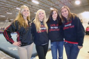 Camas High School senior gymnasts Amanda Bolton, Amy Siebenthaler, Alicia Hamlin and Ashley Gjerswold hope to give the program a solid footing for years to come.