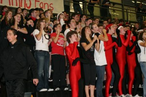 Basketball fans breathed new life into the "Red and Black" rivalry between the Camas Papermakers and the Union Titans Wednesday, at Union High School.