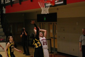 Nikki Corbett provided the Papermakers with a double dose of baskets and rebounds during the Nike Interstate Shootout, a four-day tournament at Lake Oswego High School.