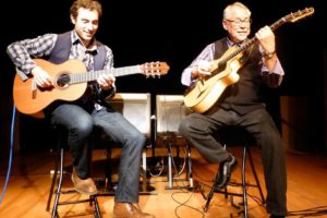 Fingerstyle guitarists Brooks Robertson (left) and John Standefer (right), known together as "Brooks & John," will perform Jan. 10, at 7 p.m., at the Washburn Performing Arts Center in Washougal.