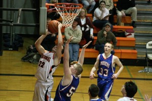 Nate Adams scored nine points and grabbed 10 rebounds for the Panthers Thursday. "I don't pay attention to who's in front of me, I just go for the ball," said the Washougal High School senior.