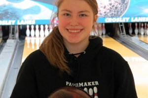 Camas High School freshman Shelby Chartrand earned eighth place at the 4A state bowling tournament Friday, in Tacoma.