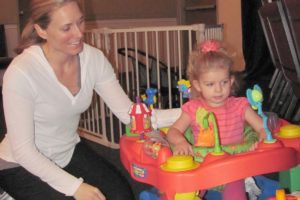 Joy Corse interacts with her daughter, Ellison, at the Camas-Washougal Indoor Play Park.