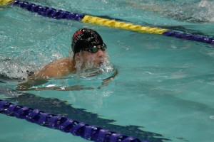 CHS senior Xiaguang Yan helped the Papermakers win the district 200 freestyle relay Saturday, in Kelso. He also took third place in the 50 freestyle and the 100 breaststroke (above).