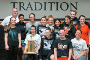 The Washougal High School girls wrestling team captured the regional championship Saturday, in Hoquiam. Seven Panthers are on their way to state this week.