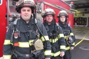 Washougal Volunteer Firefighters Jake Grindy, Tyler McMahon and Dustin Bross (from left to right) plan to participate in the "Scott Firefighter Stair Climb" Sunday, March 11, in Seattle. WFD Firefighter Ron Nickles and East County Fire & Rescue Firefighters/Emergency Medical Technicians John Prasch and Kelby Kiedrowski are not pictured. The event will raise money for The Leukemia & Lymphoma Society.