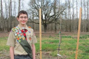 Andrew Cottrell added 12 red leaf maple trees to the Washougal River Greenway Trail for his Eagle Scout project.