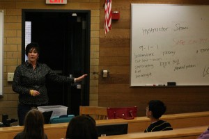 Instructor Staci Firi discusses what situations constitute emergencies during a recent Camas Community Education "Safe on My Own," class.