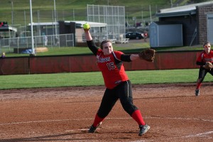 Camas sophomore Katie Schroeder didn't allow Washougal to get a hit in her first varsity start on the mound. The Papermakers scored 12 runs for Schroeder March 12, at Camas High School.