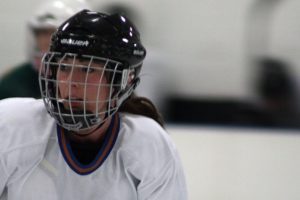 Corinne Lorch, of Washougal, is among the members of  Jabronis, a co-ed hockey team that includes her husband Neil. "I love playing on a team with my husband and all the other guys," Corinne said. "Anytime you can share an activity just brings you closer together." There are opportunities for men and women, of a variety of skill levels, to play hockey at Mountain View Ice Arena, in Vancouver.