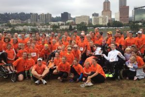 The Micah's Miles team poses for a photo during an annual fundraising event for United Cerebral Palsy of Oregon & Southwest Washington. Registration is now open for the 2015 event at www.walkrollrun.org.