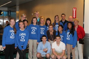 Camas DECA chapter members were are smiles at the Portland International Airport as they prepared to board a plane to attend the International Career Development Conference last month.