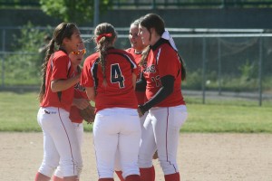 Camas softball players Amee Aarhus, Lena Richards, Katie Schroeder, Harli Hubbard and Caylin Grindy are excited to be going back to the state championship tournament Friday and Saturday, in Spokane.