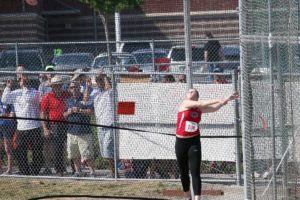 Nikki Corbett clinched the state discus championship for Camas with her first throw of 137-9 Thursday, at Mt. Tahoma High School, in Tacoma. She also earned sixth place in the shot put Friday.