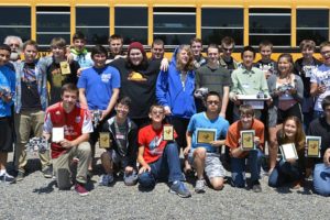 Camas students are all smiles after faring well at their first-ever robotics "dragster" invitational at the South Sound STEM Robotics Invite in Olympia.