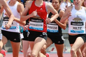 Alexa Efraimson earned fourth place Saturday, at the Adidas Dream Mile in New York City. The Camas High School freshman finished with a personal best time of 4 minutes, 42.41 seconds.