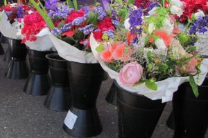 Fresh cut flowers are a popular item at the Camas Farmer's Market.