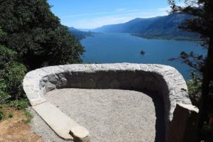 The Cape Horn Waterfall Overlook provides hikers with a spectacular, and now safer, view of the Columbia River Gorge. Members of the Cape Horn Conservancy and Friends of the Columbia Gorge worked with volunteers to haul 10 tons of rock down a quarter mile path. Mason Michael Byrne rounded and carved all of the rocks into place.