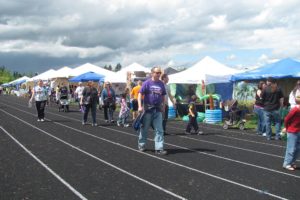 Stormy skies and intermittent downpours didn't stop attendees from participating in the annual Relay for Life of East Clark County. The 24-hour event, held on Saturday and Sunday, raises money for the American Cancer Society.