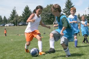 Young soccer players hone their skills at the Portland Timbers Camas-Washougal Camp in the fields behind Doc Harris Stadium. The city of Camas Parks and Recreation department and Camas School District are exploring a partnership that includes fields sharing and scheduling.