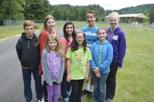 These Washougal students are among the 32 who received Youth Achievement Awards. Back row, (l-r): Dylan Patten, Rebekah Muir, Shelby Brock, Jalen Watts and Bridgette McCarthy. Front row, (l-r): Emily Crabtree, Lily Chamberlain and Katheryn Byrd.