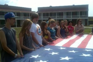 Teens from Jemtegaard and Canyon Creek middle schools had the opportunity to retire the flag at Fort McHenry. The location was the inspiration for the writing of "The Star Spangled Banner."