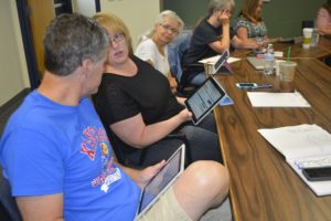 Washougal School District teachers participate in an iPad training last week. The training is a part of the district's iPad rollout for seventh- and eighth-graders, which will begin in the fall.