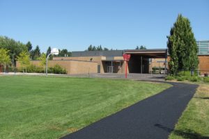 The new walking path at Helen Baller Elementary School (above) will complement its goal-setting track program.