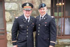 Kyle Schlauch (right) of Washougal graduated from the United States Military Academy on May 26. He is standing next to friend and training partner Charles Bennett.