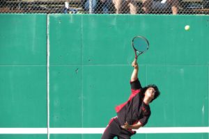 JJ Jung of Camas lost the first set 0-6, before rattling off a 6-2, 6-4 victory against Washougal's Andrew Bastian Wednesday.