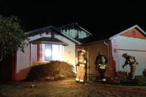 A fire caused severe damage to the home at 2257 N. "O" St., in Washougal early Saturday morning. The family of five, sleeping when the fire broke out, escaped safely. Investigators believe the fire was caused by a carelessly discarded cigarette.