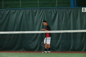 Jonathan Ho captured the district championship for Camas Saturday, at the Vancouver Tennis Center.