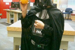 Quentin Allen poses in his Darth Vader costume, which won a prize at the Jack, Will and Rob Boys & Girls Club Family Halloween Night.