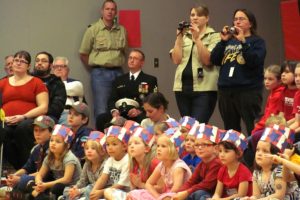 Students, parents, teachers and veterans attended a special assembly at Hathaway Elementary School in Washougal on Friday. It was one of several school events in the area, aimed at thanking veterans for their service.