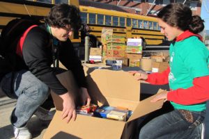 Post-Record file photo
Students at Camas and Washougal high schools will work toward a common goal of collecting 85,000 pounds of food during the sixth annual Stuff the Bus food drive. Donations can be dropped off at either high school from noon to 5 p.m. Friday, Dec. 6.