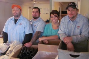 Clark County Plumbing & Drain Technicians Tony Deeter and Tim Batchelor, along with Office Manager Shantel Lee and company owner Mike Jones, (from left to right) have moved into an office at 1902 S.E. Sixth Ave., Camas. Co-owner Erin Jones is not pictured. The company provides residential and commercial plumbing services. That includes installing sinks, water heaters and toilets for restaurants. The plumbing technicians also do crawl space restoration and storm drain pumping. Their range of responsibilities includes fixing drippy faucets and working on remodels. "We try to stay diversified, to serve a variety of needs," Mike Jones said. "That's how we survived the recession. There's pretty much nothing we won't do."